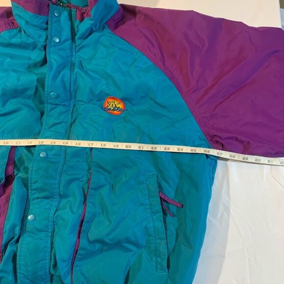 Vintage Sierra Sport Teal and Purple Shaw Cable Ski Jacket - Picture 9 of 14